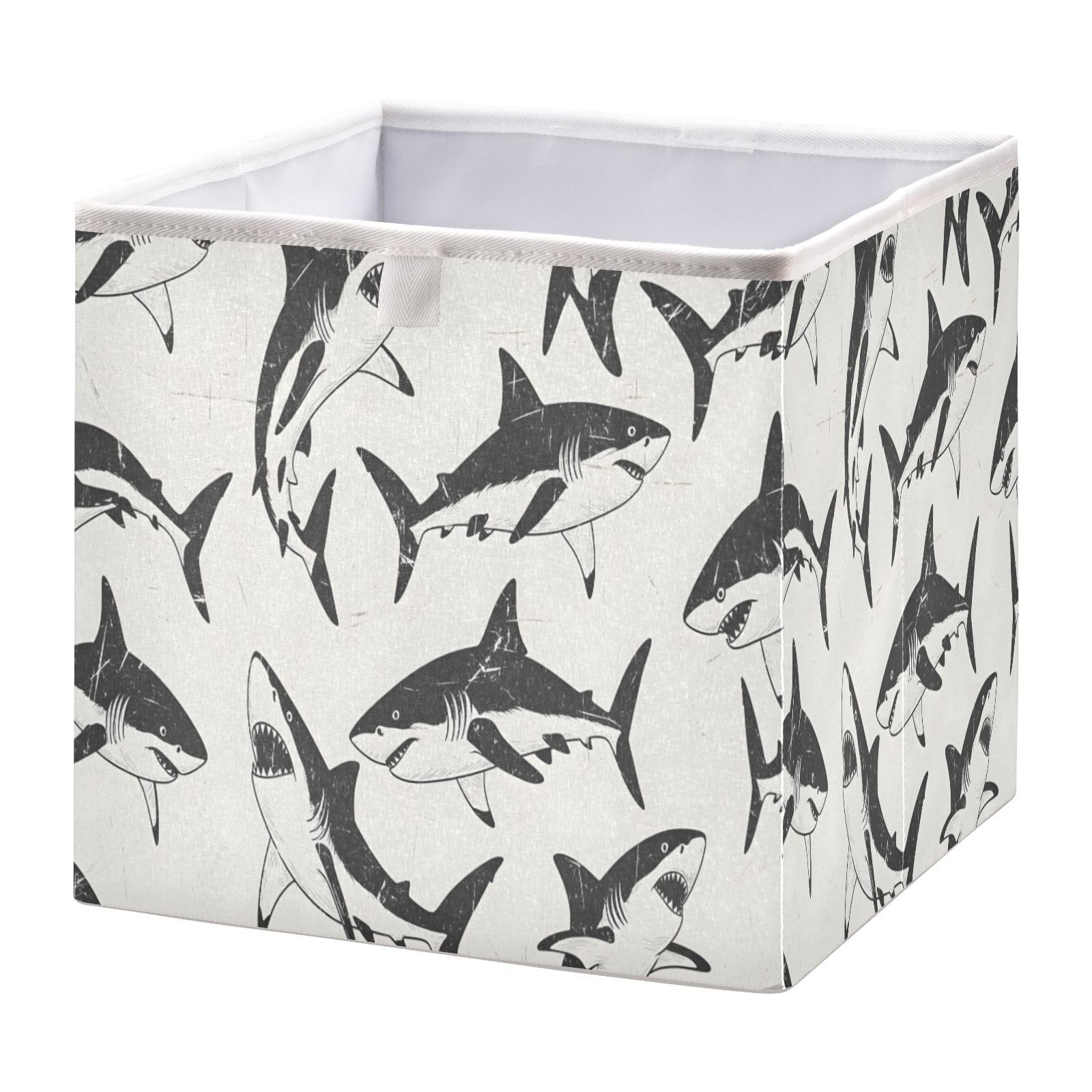 Cgiub A Whale Storage Cubes 28X28 Cm Collapsible Decorative Fabric Storage Box Shelves Closet Organiser Bin For Bedroom Nursery Office