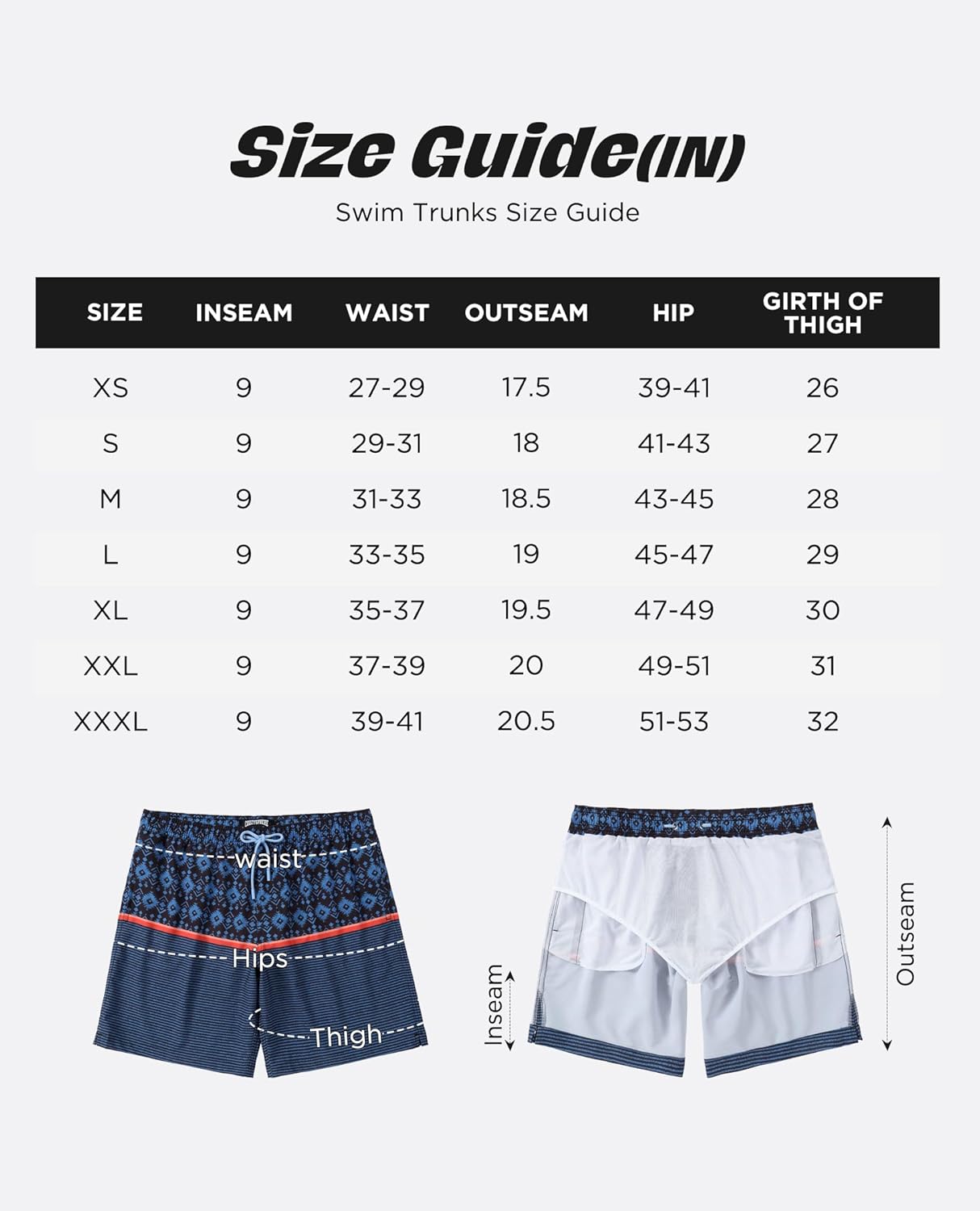 Mens Swimming Shorts 9 Inch Board Shorts Quick Dry Swimwear Mesh Lining Bathing Suit - Image 7