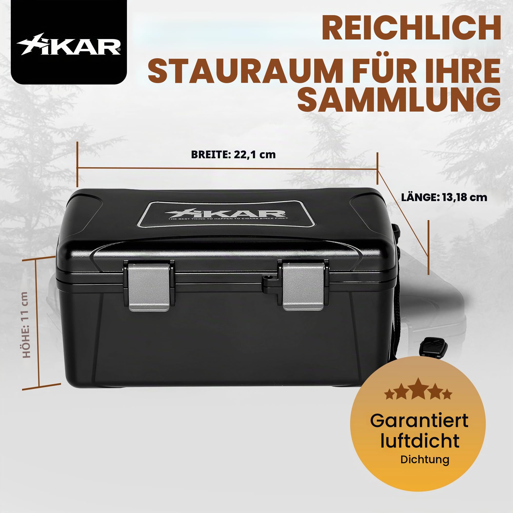 Xikar Reise-Humidor 15 Zigarren 215XI mit Boveda