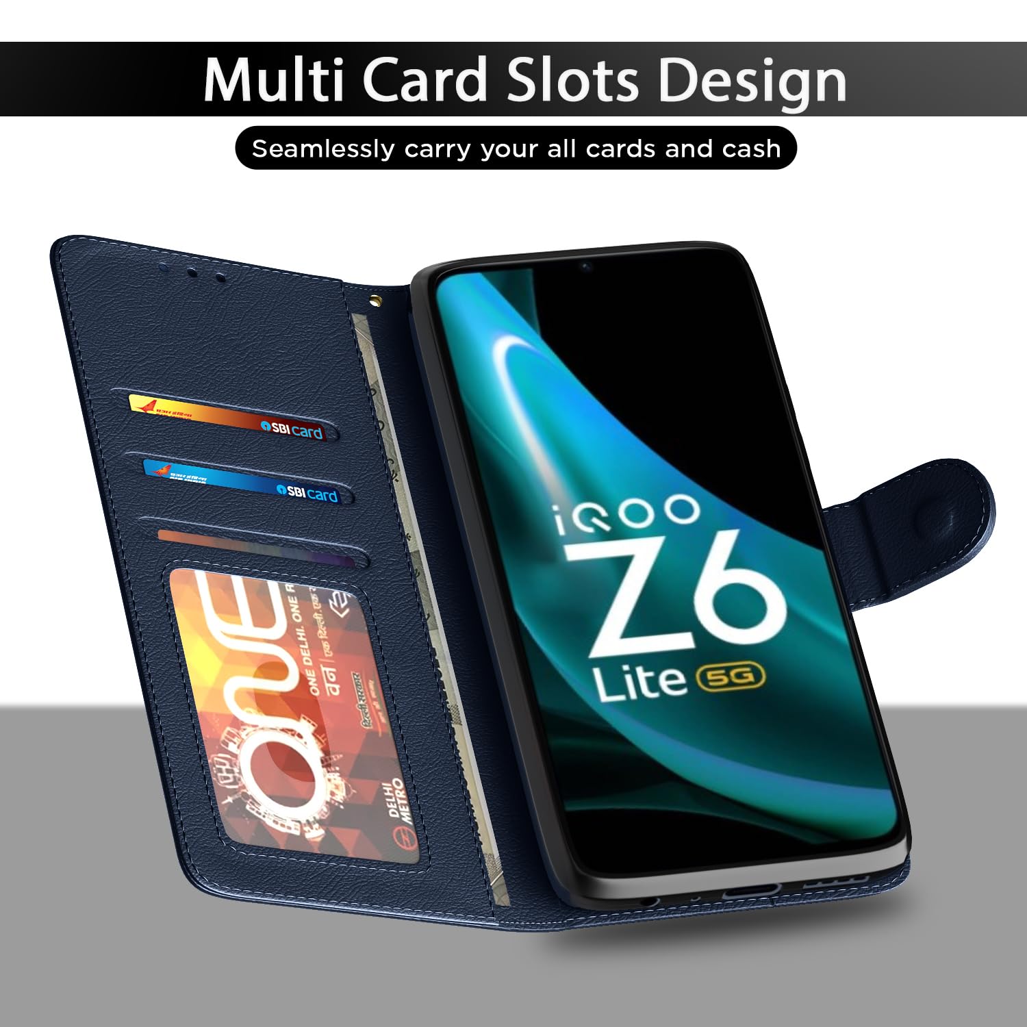iQoo Z6 Lite 5G Case - Leather Flip Cover with Stand -5 iQoo Z6 Lite 5G Case - Leather Flip Cover with Stand -5