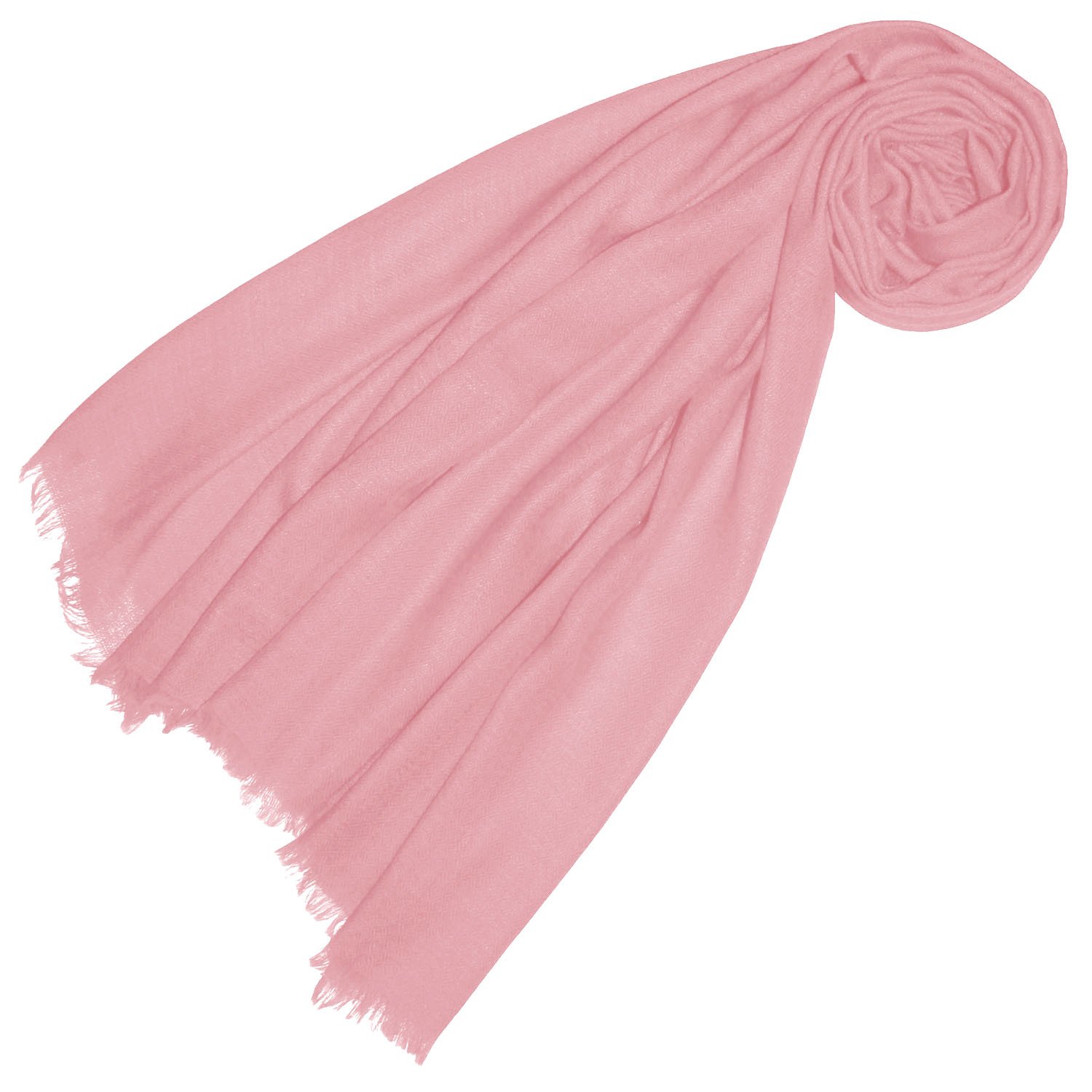 LORENZO CANA Echarpe de 100% Cachemire pour la femme – 70 x 200 cm, unicolore, monochrome - souple et noble – une sensation de luxe en rose
