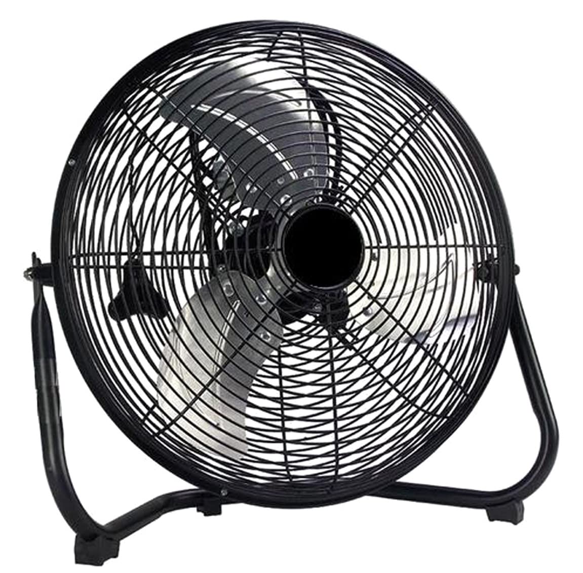 gerimport - Ventilador de suelo (metal, 25 cm, 50 W), color negro