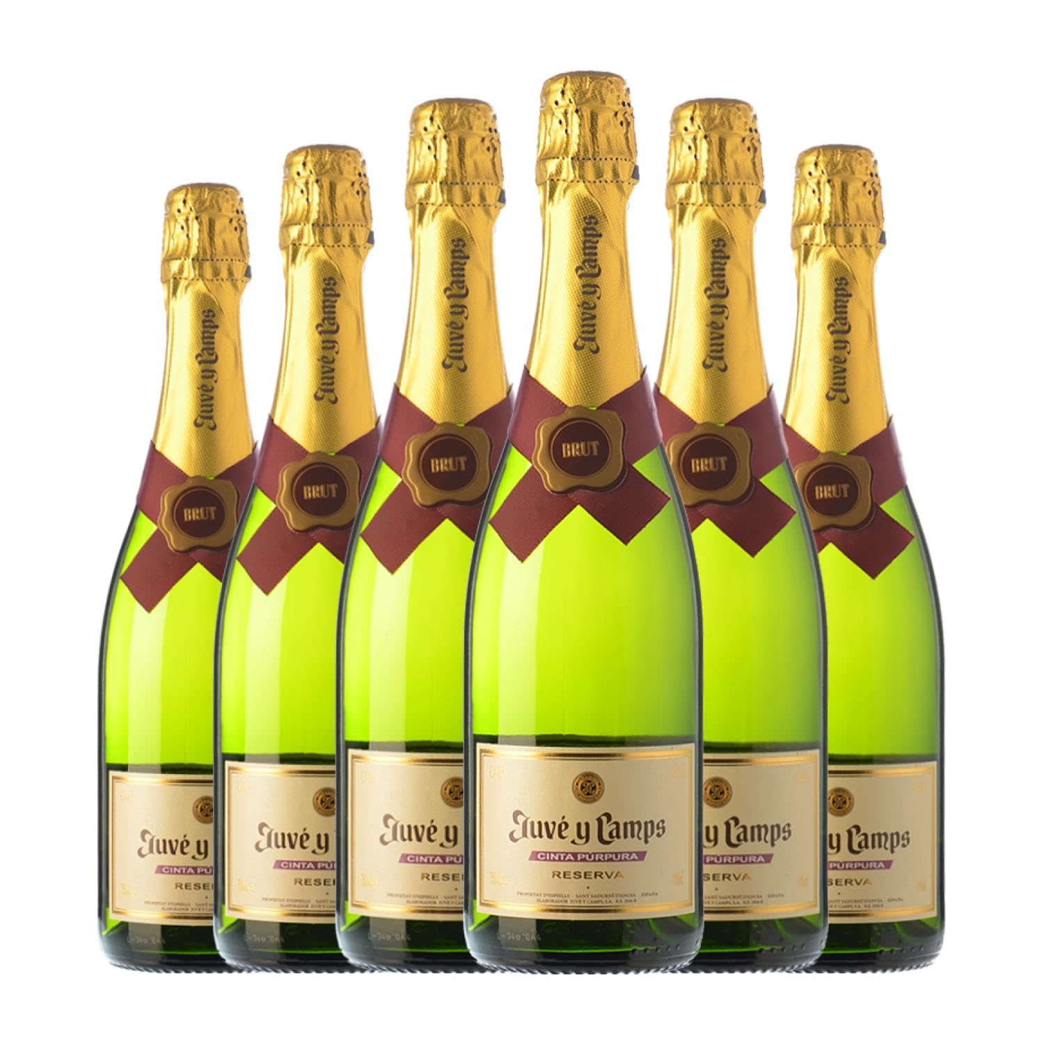 Juvé y Camps Cinta Púrpura Brut Cava Reserva Media Botella 37 cl Espumoso blanco (Caja de 6 Media Botella de 37 cl)