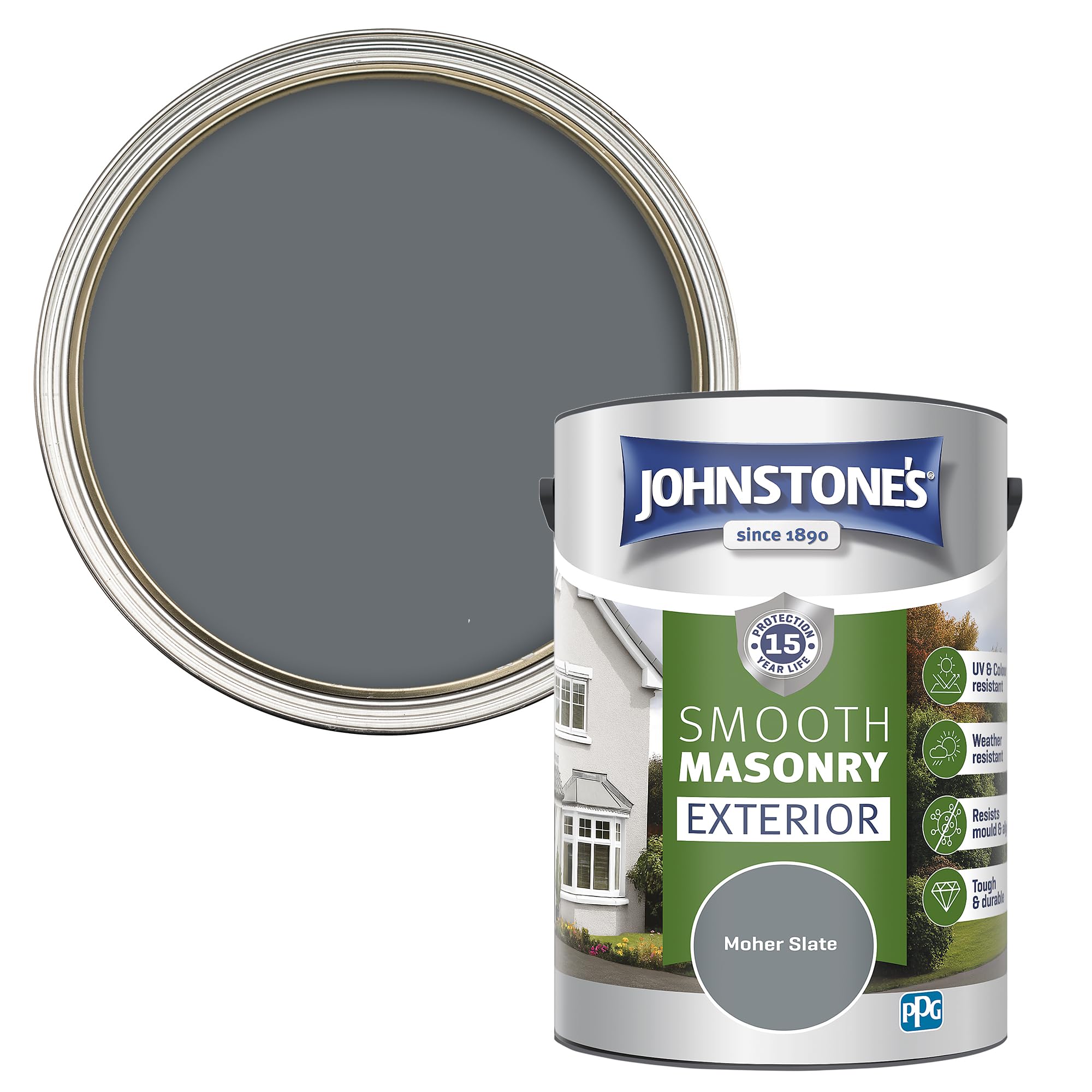 B&Q -  Masonry Paint Moher Slate5L