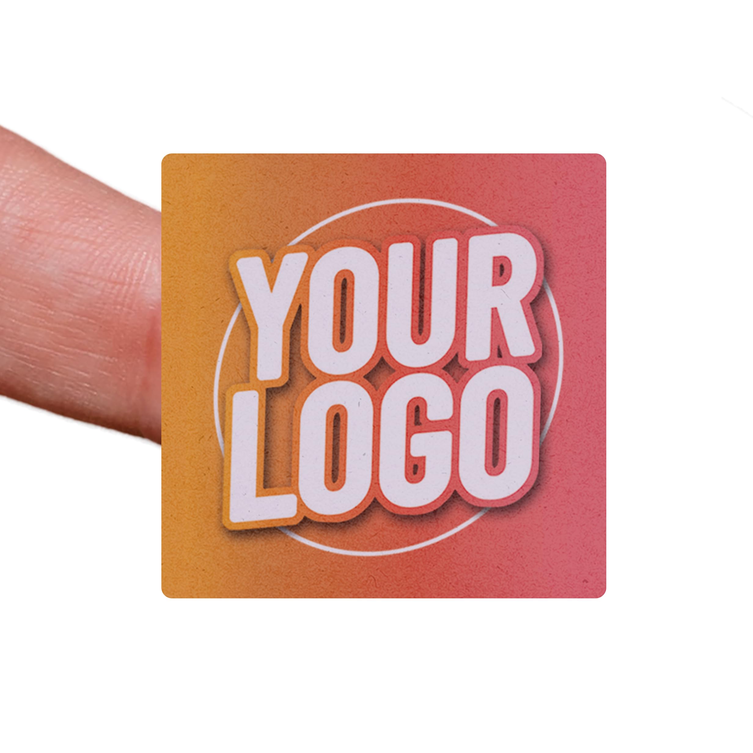 Personalised 30mm Square Stickers - Custom Business Logo Labels - Square Label Stickers for Company Branding - Packaging - Thank You Seals (High Gloss, 336 Labels (7 Sheets)) โ image 1