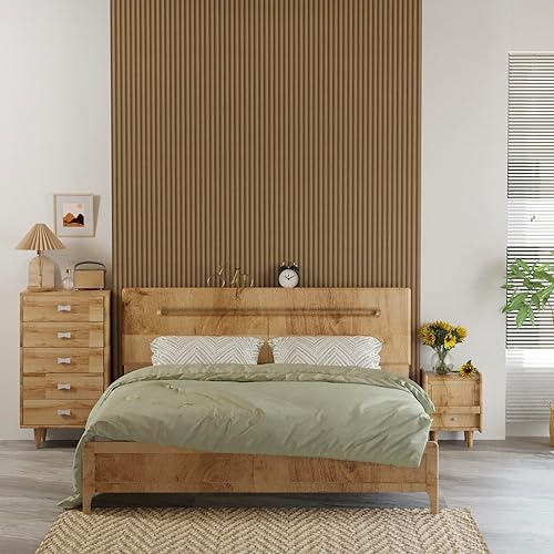 Miniatura 8 de Oxdigi Papel tapiz de listones de madera para despegar y pegar, papel adhesivo autoadhesivo con efecto 3D, impermeable y extraíble, papel adhesivo