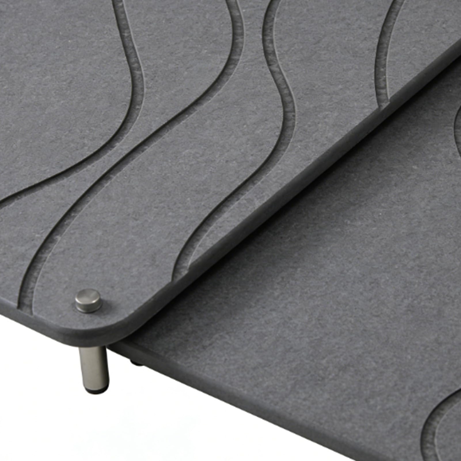 Matybobe Tapis de Séchage en Diatomite 2 Pièces Super Absorbant (Dark Gray)
