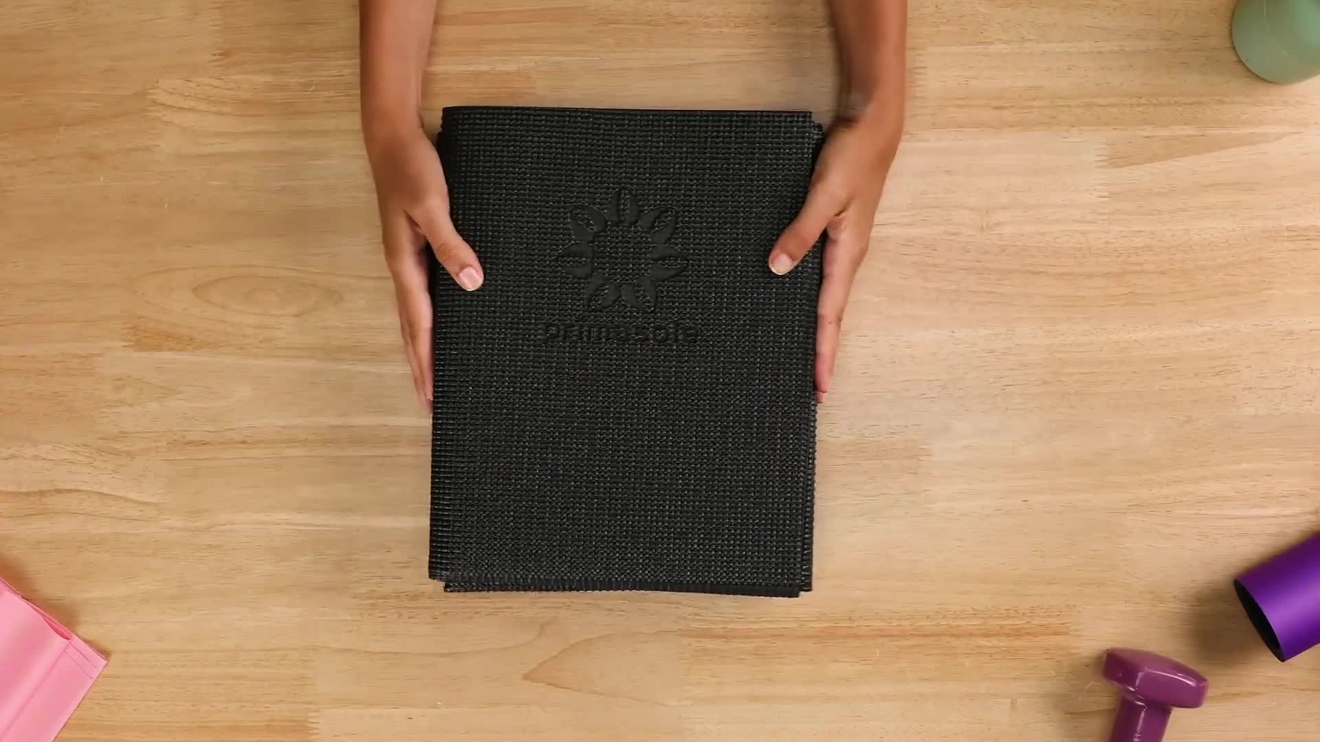 Tapis de Yoga Primasole - Noir - 6 mm - Antidérapant - Léger et Tapis de Yoga Primasole - Noir - 6 mm - Antidérapant - Léger et