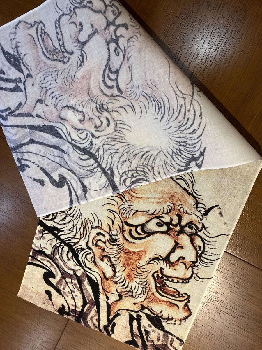 Amazon.co.jp: 画狂老人卍 葛飾北斎 自画像 浮世絵 タオル