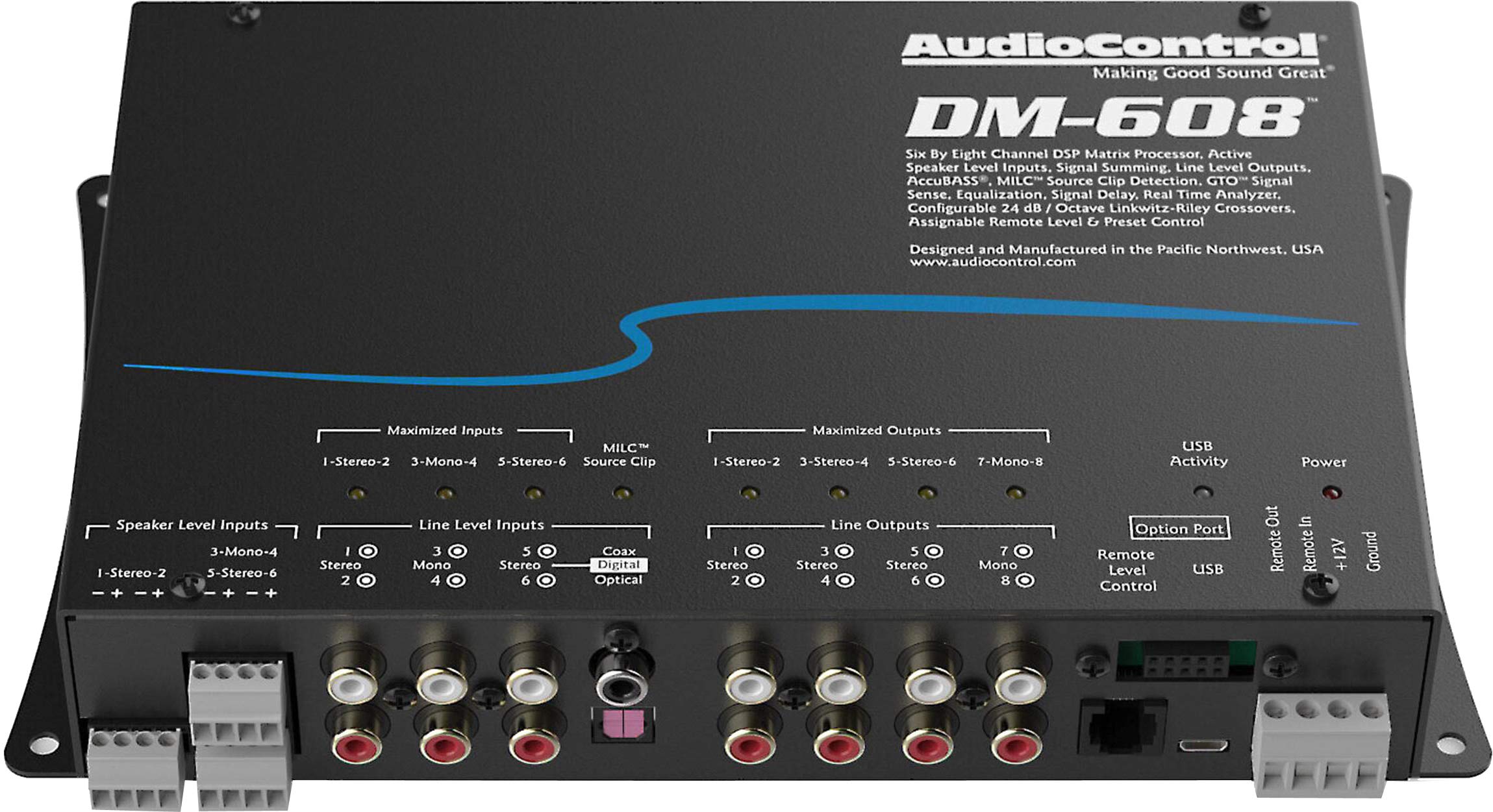 AudioControl DM-608 6 Input 8 Output DSP Matrix Processor, ACR-3