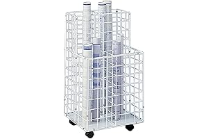 Safco Products 3084 4-Compartment Wire Roll File: Blueprint Storage Solution