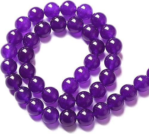 Miniatura 5 de 60 cuentas espaciadoras redondas sueltas de jade amatista natural de 0.236 pulgadas para hacer joyas y pulseras, cuentas de energía curativa (0.236