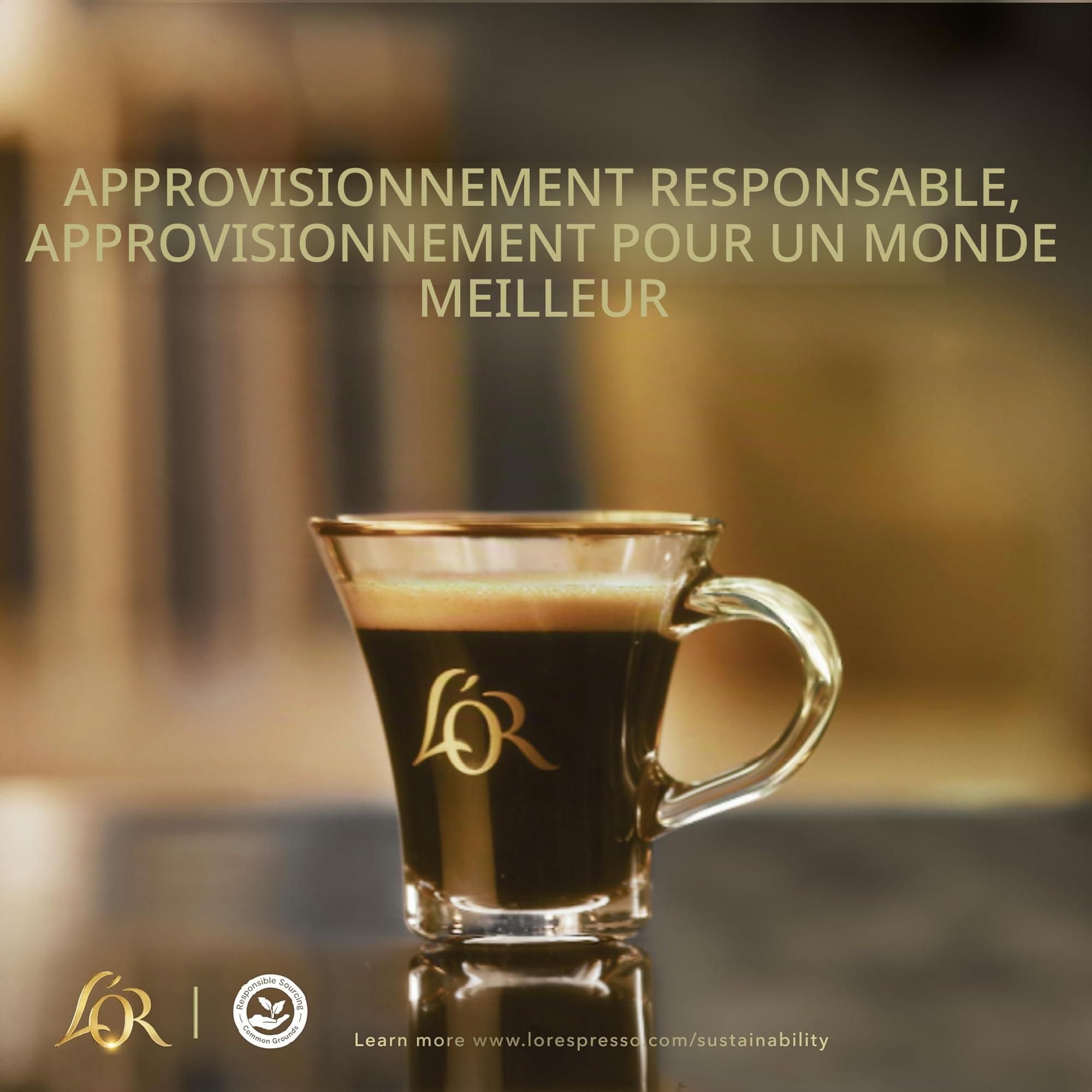 L'OR - Capsules XXL - Splendente - Intensité 7 - Torréfaction Légère - Compatibilité Exclusive L'OR BARISTA® - 5 lots de 10 capsules aluminium