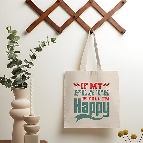 Miniatura 2 de Gift of Cheer Food and Drink Lovers Enjoy Life Natural White Multicolor Canvas Tote Bag