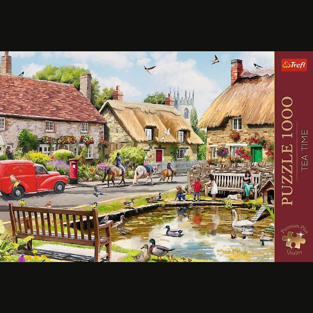 Trefl Premium Plus Quality - Puzzle Tea Time: Tradizione Britannica - 1000 Pezzi, Serie di Immagini Nostalgiche Dipinte, Tessere Perfettamente Abbinabili, per Adulti e Bambini a partire dai 12 Anni
