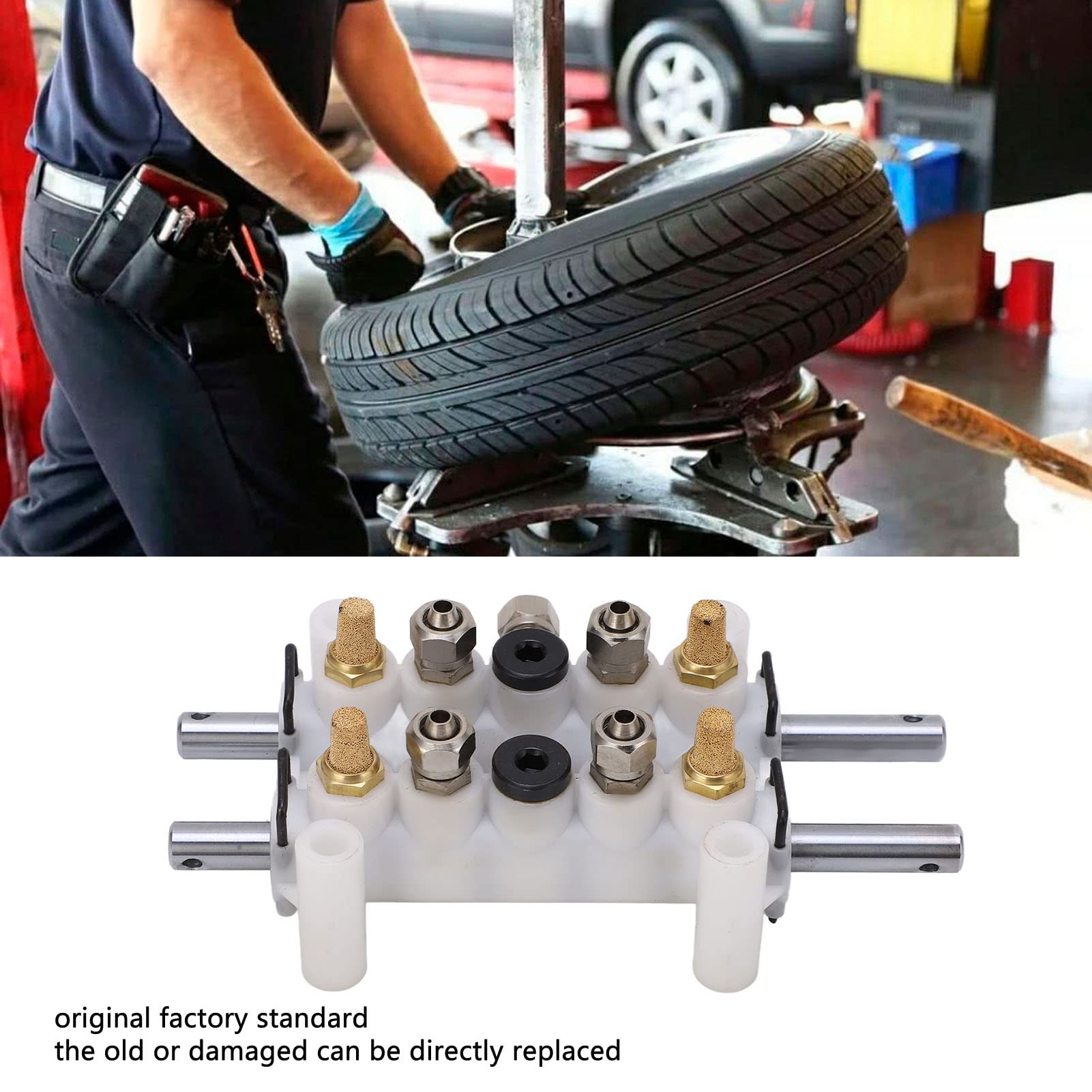 Válvula de Control de Aire de neumáticos, válvula de Aire de Control de pie, Interruptor de válvula de Pedal de Cambiador de neumáticos de 5 vías Accesorios neumáticos