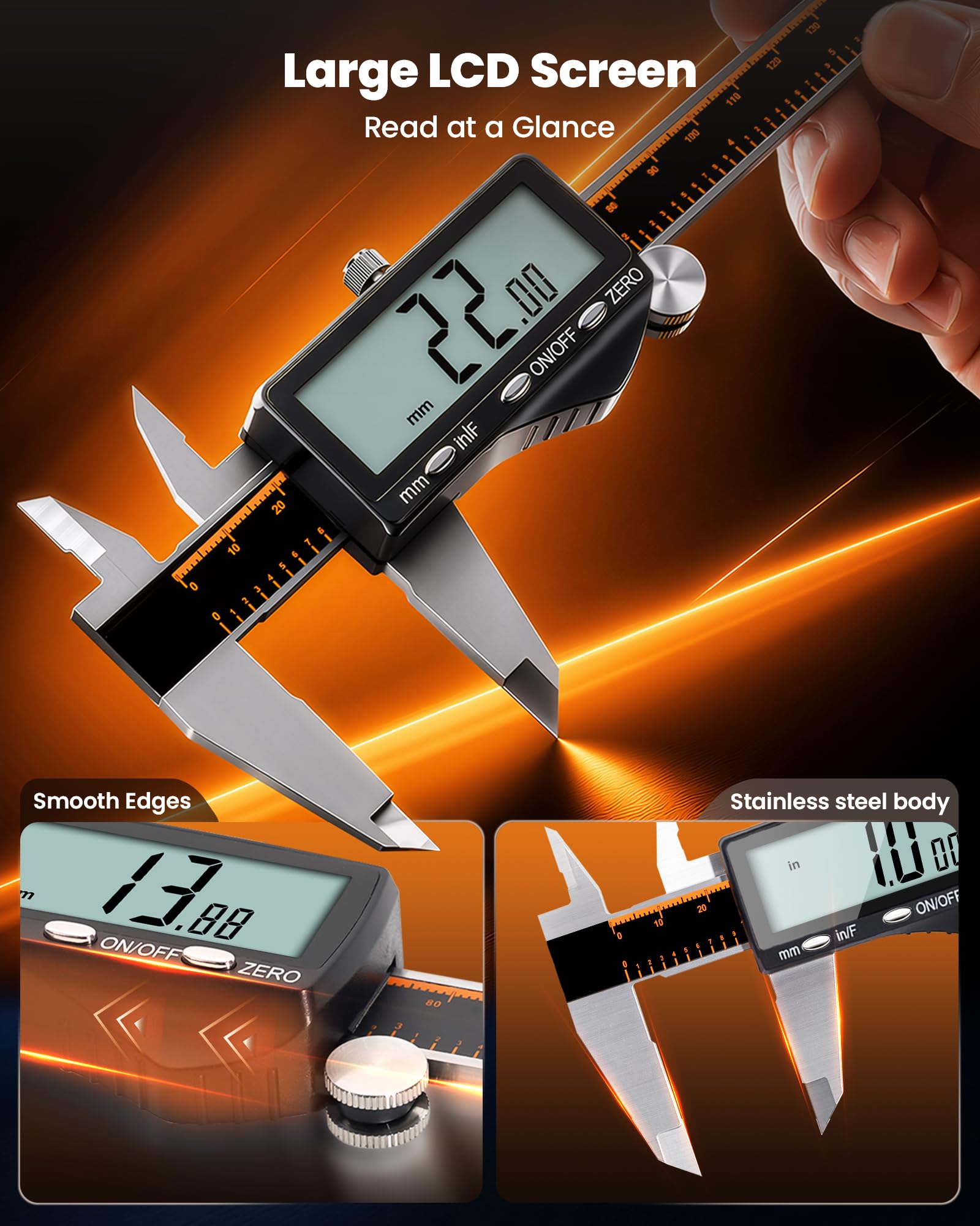 HARDELL Digital Caliper - Rechargeable & Accurate -6