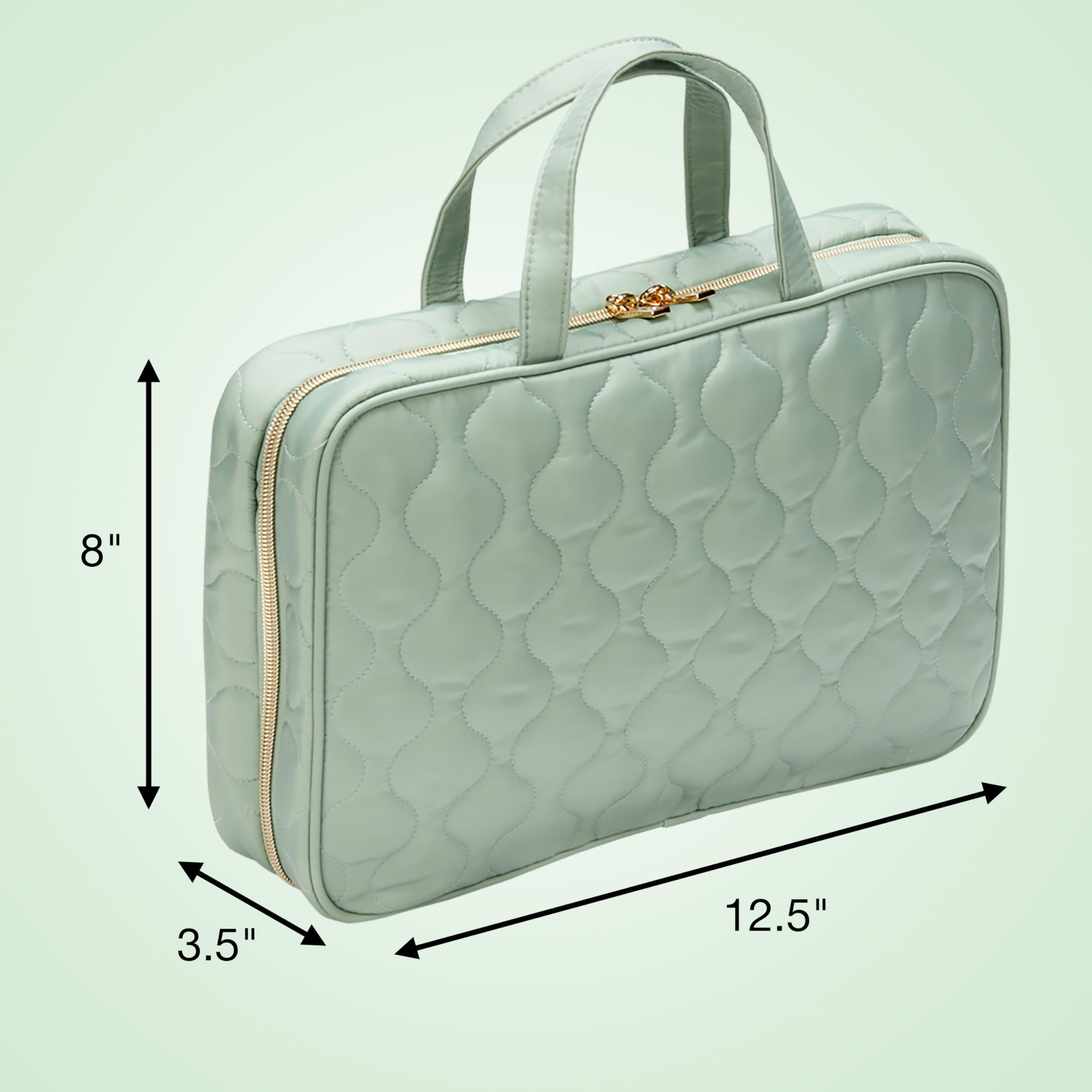 Conair Beauty case da viaggio, trousse per cosmetici, borsa da viaggio, verde salvia, 1 pezzo (confezione da 1)