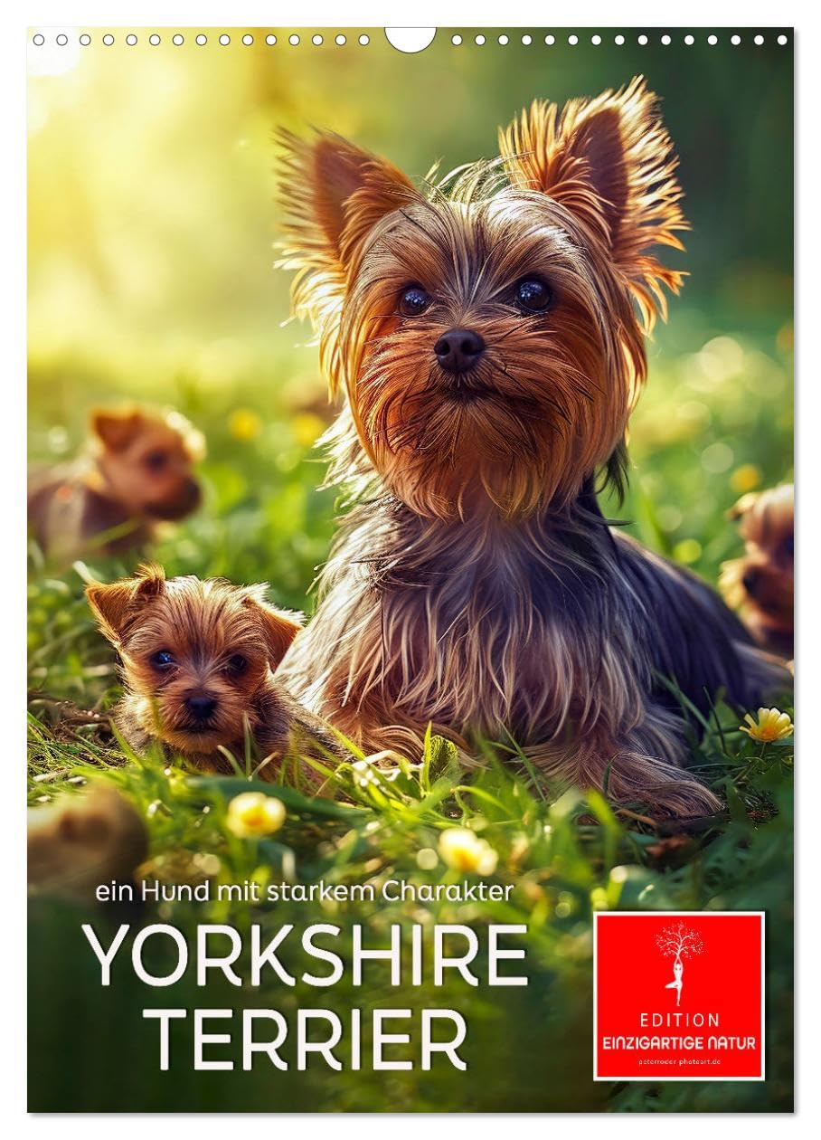 Yorkshire Terrier - a dog with a strong character UK-Version (Wall Calendar 2026 DIN A3 Portrait), CALVENDO 12 Month Wall Calendar