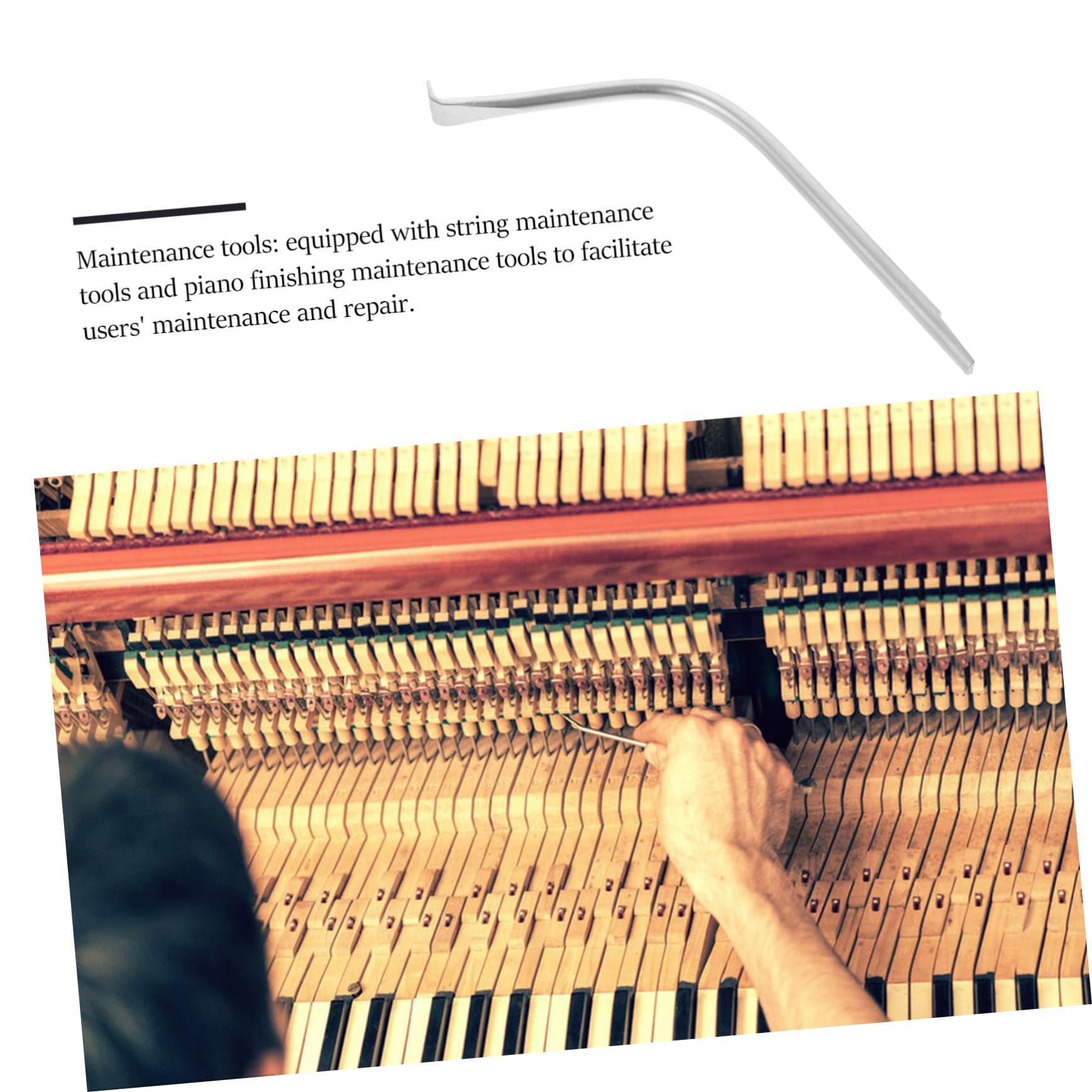BESTonZON 4 Uds Cuerda De Piano Gancho De Cuerda Herramientas De Reparación De Piano Herramientas Especiales De Piano Herramienta De Reparación De Instrumentos Herramientas De Mantenimiento