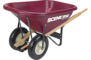 Dual-Wheel Garden Wheelbarrow