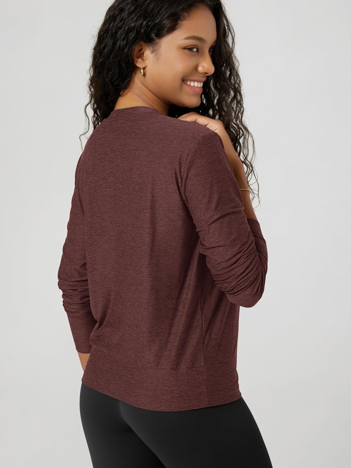 ODODOS Women's Long Sleeve Crewneck Tee - Ultra-Soft odSTRATUM Tech Performance T-Shirts UPF 50+ Daily Pullover Tops - Image 2