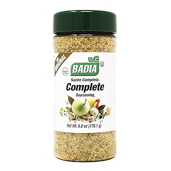 Badia Complete Seasoning, 6 oz - All-Purpose Spice Blend of Garlic, Onion, Salt, Pepper, Herbs & Spices - Savory Signature Blend