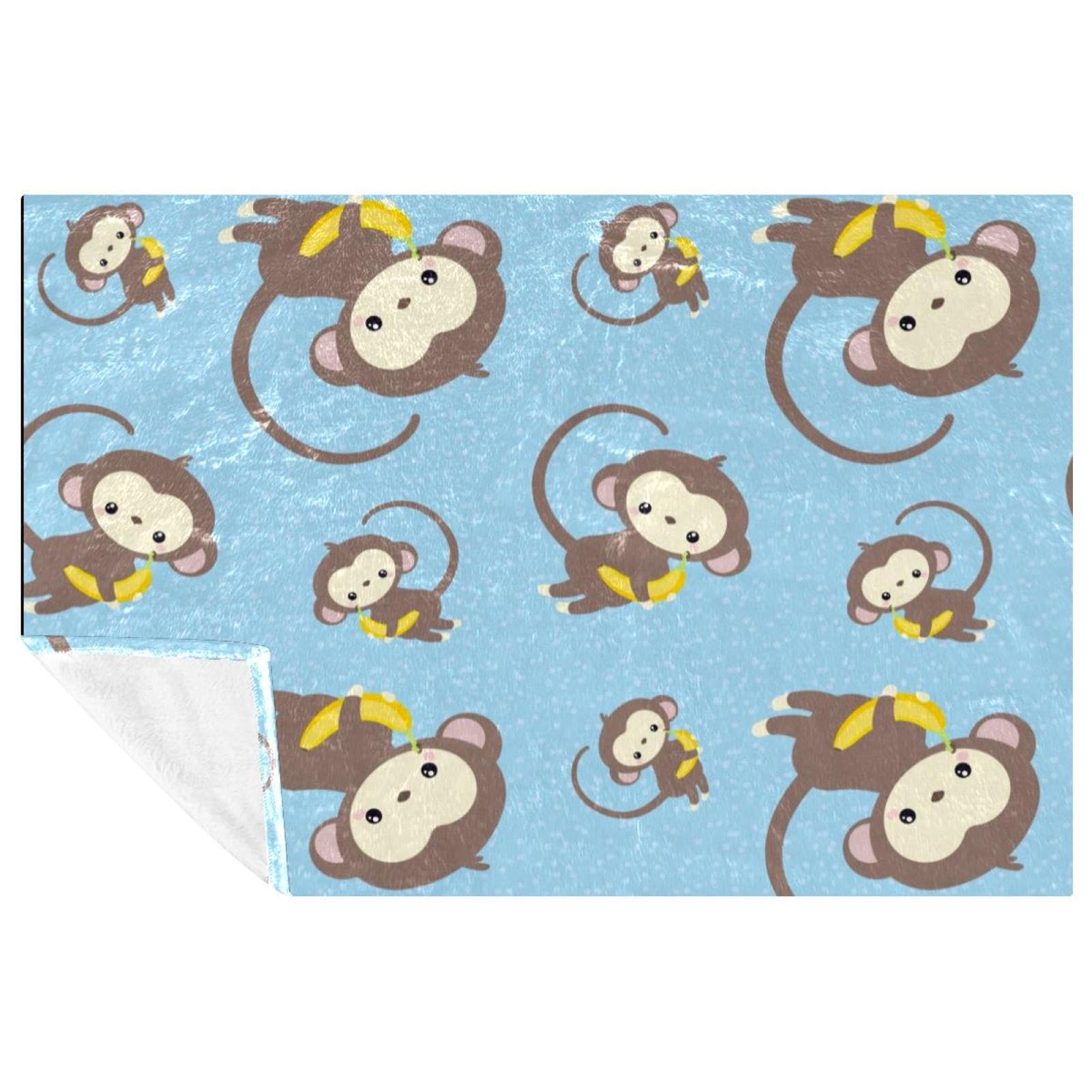 Couverture singe 150x100 cm plaid lit et canapé doux
