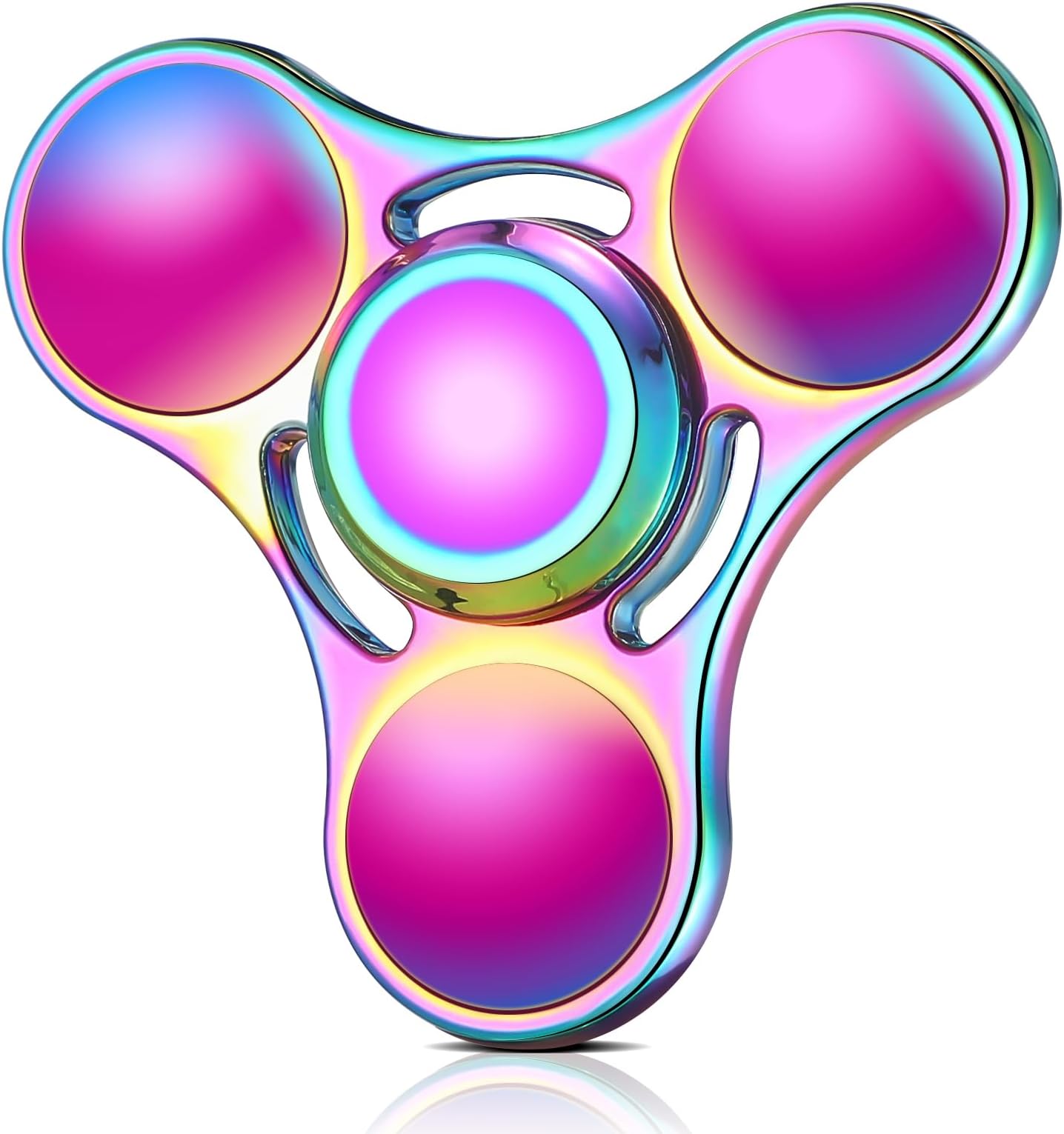 SCIONE Fidget Spinner Metal Stainless Steel Bearing 3-5 Min High Speed Stress Relief Spinner ADHD Anxiety Toys for Adult Kid Autism (Bearing Caps can be Disassembled and Assembled)