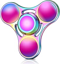 SCIONE Fidget Spinner Metal Magic Stainless Steel 3-5 Min High Speed Spinning Toys Sensory Stress Relief for Children Adults (Toys Bearings Can Be Disassembled and Assembled)