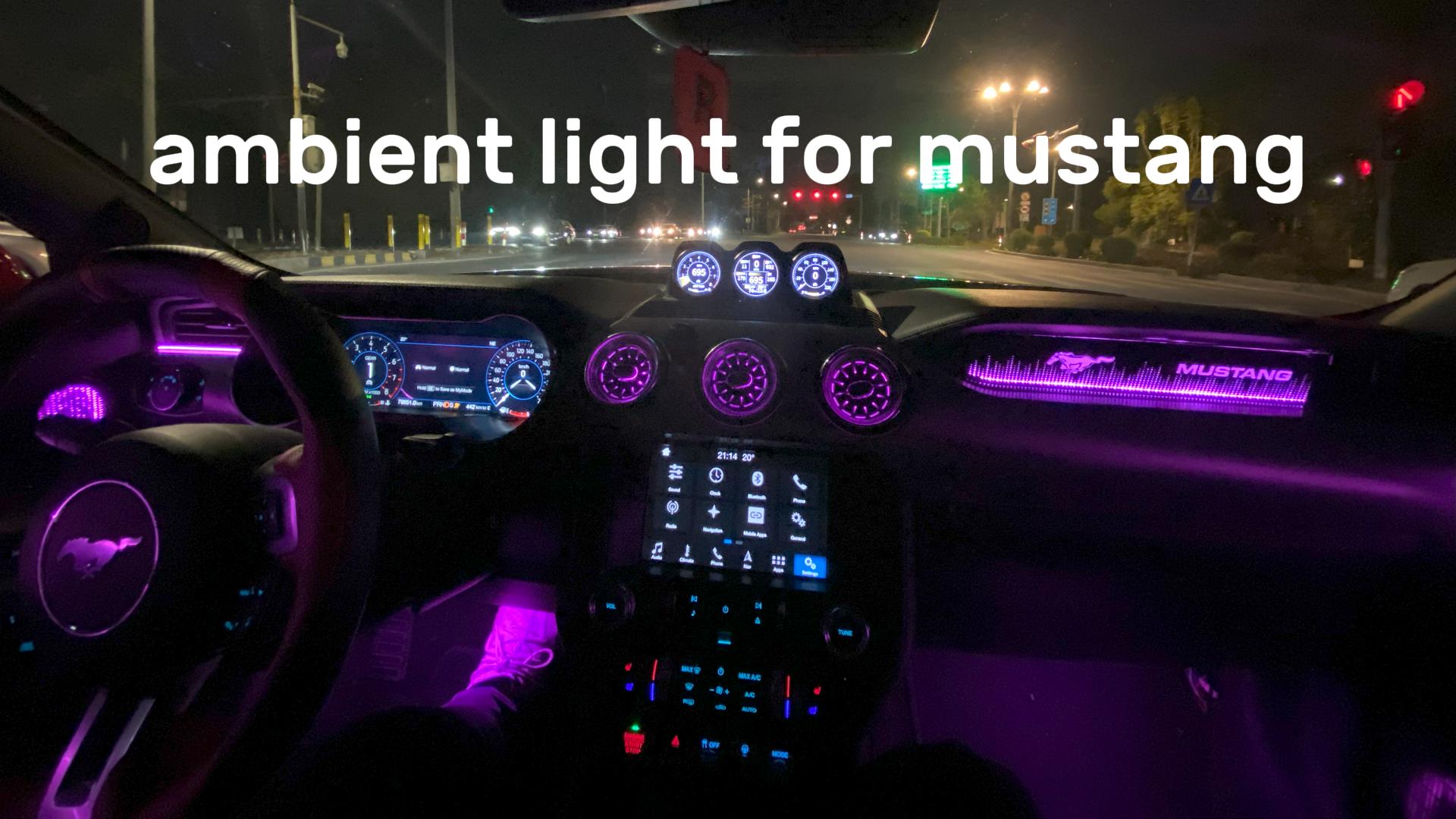 Amazon.com: Interior Car LCD Ambient Lighting/Air Vent/Four Door  