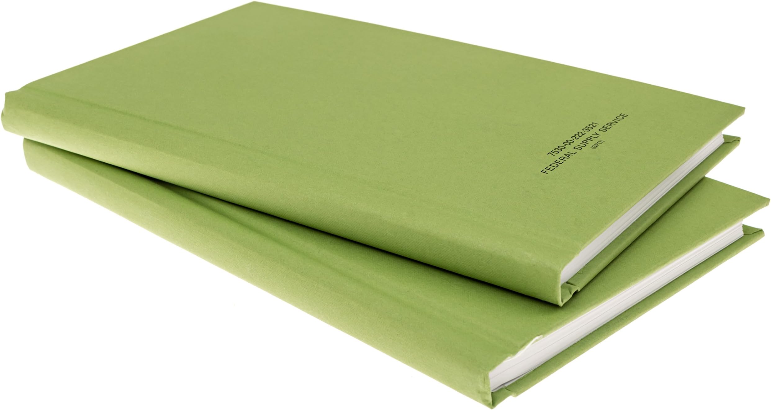 DIY Indispensables US Military Log Record Books 2 Pack 5.25 x 8 Inch 96 Sheets with Rugged Sewn Case Binding Blue Line College Ruled Notebook NSN 7530002223521 Made in USA Office Product