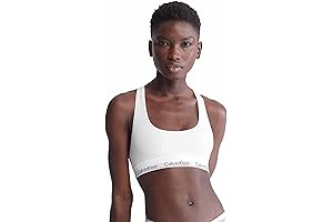 Calvin Klein Women's Modern Cotton Unlined Wireless Bralette | Sports Bra for Everyday Comfort