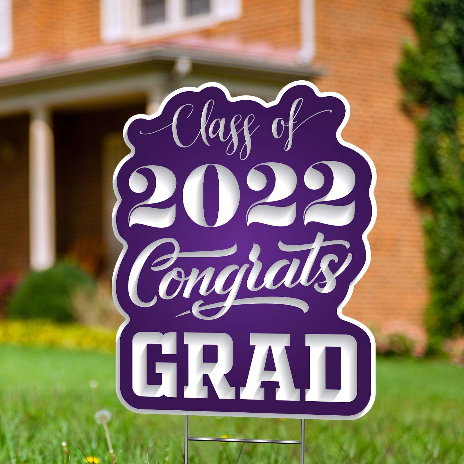 Graduation Banner 2022 Graduation Yard Sign Black and Gold or