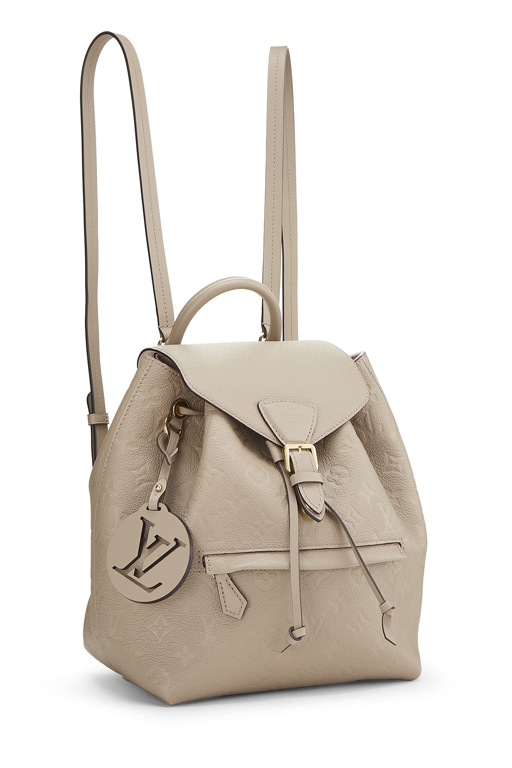 Louis Vuitton, Pre-Loved Beige Monogram Empreinte Montsouris PM NM, Beige