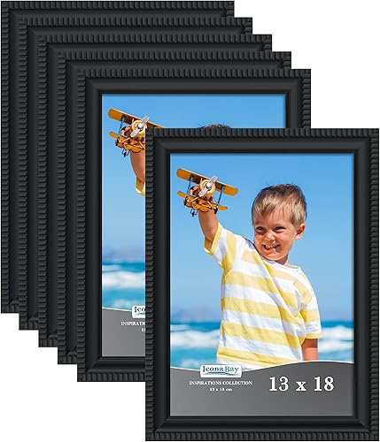 Miniatura 9 de Icona Bay Juego de marcos de fotos negros combinados, 10 unidades (cinco de 4 x 6, tres de 5 x 7, dos de 8 x 10), colección Inspirations para