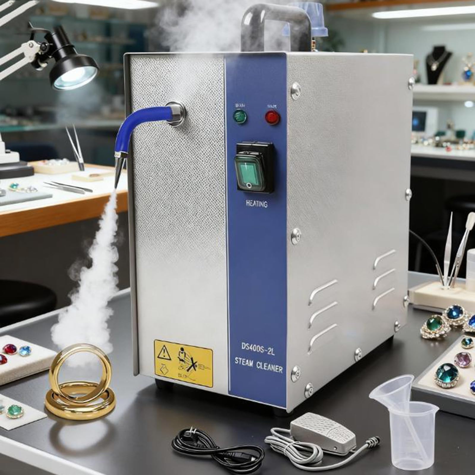 Limpiador De Joyas a Vapor Profesional De 2 L/4 L, para Gemas, Oro, Plata Y Piedras Preciosas, para Monedas, Placas De Circuito Y Herramientas De Laboratorio. 2L
