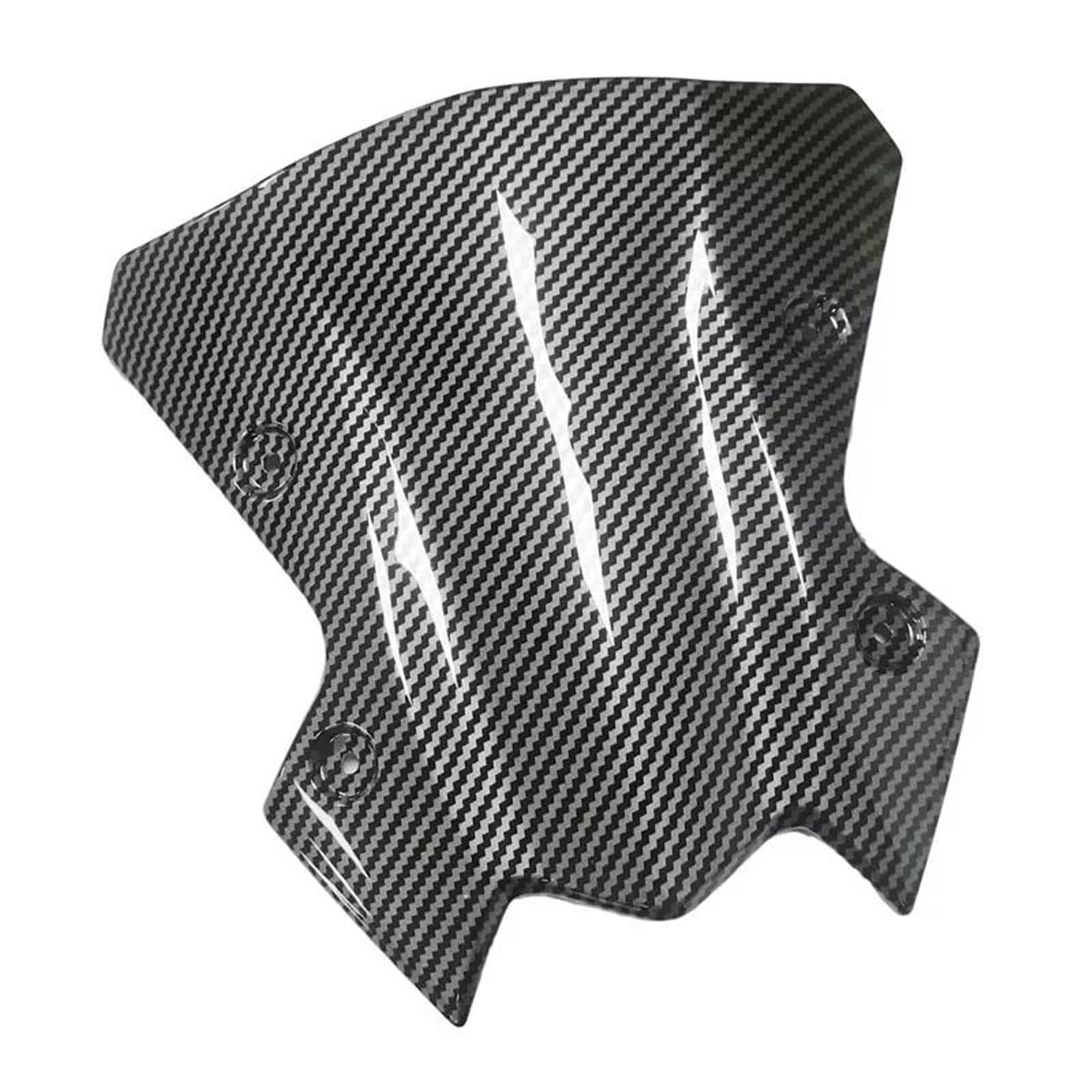 Kit de carenado Parabrisas De Motocicleta con Soporte Pantalla Aspecto Fibra Carbono Y Color Negro para Kawasaki Z900 2020-2023(Carbon Fiber Look)