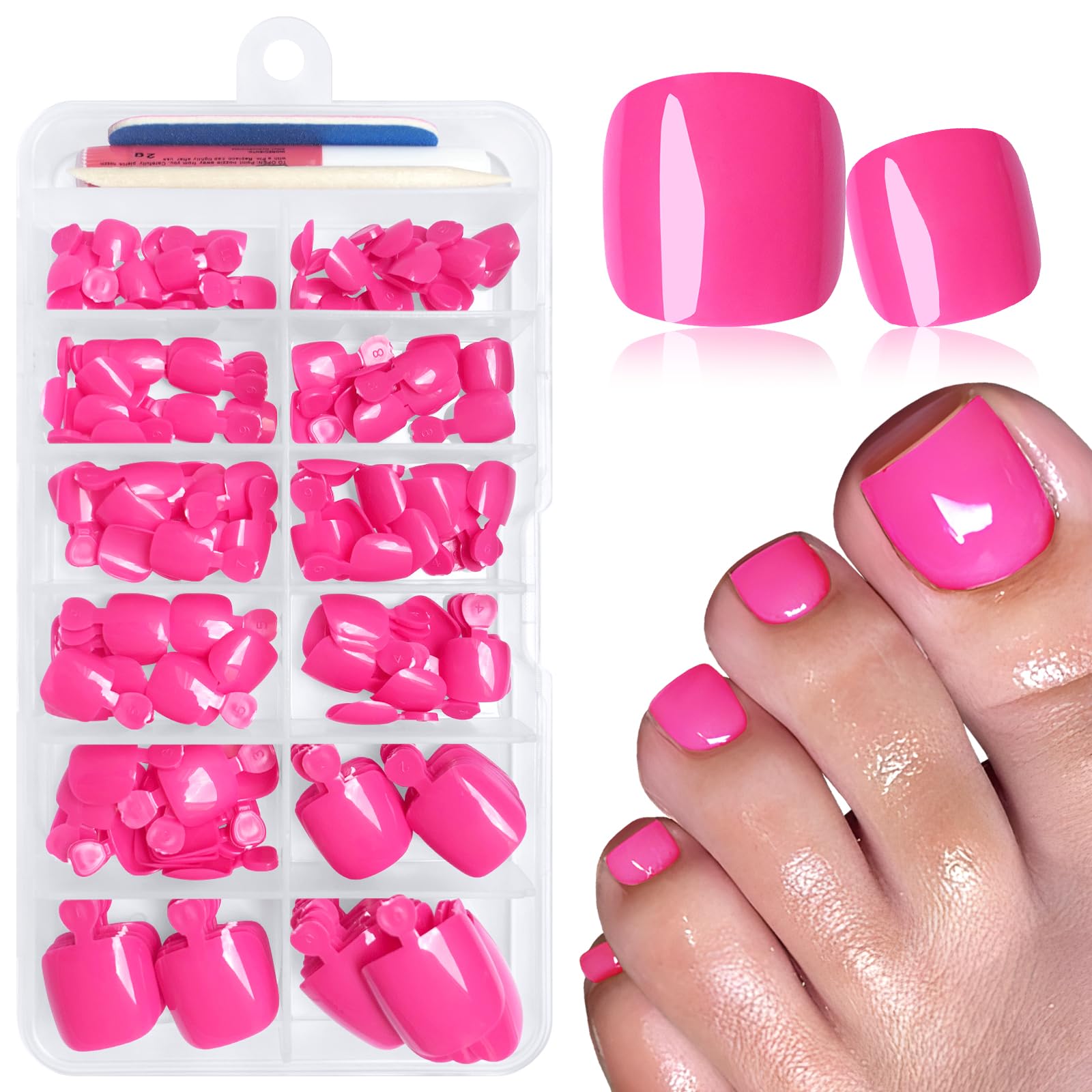 168pc White Press on Toenails - Fake Toe Nails -11 168pc White Press on Toenails - Fake Toe Nails -11