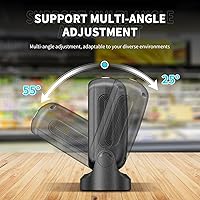 Vista 5 de NetumScan Escáner automático de código de barras manos libres, escáner de escritorio 1D/2D con cable USB para tienda minorista, almacén