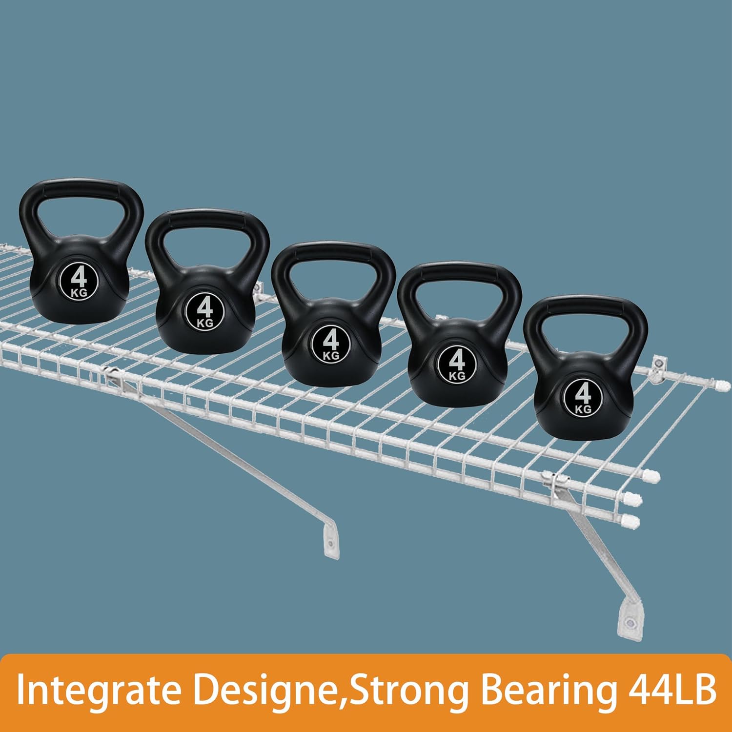 12-Inch Wire Shelving Support Bracket Set - Complete Hardware Kit with Anchors and Pins, Ideal Accessories and Parts for Installing Sturdy Closet Wire Shelves (2+3Brackets)