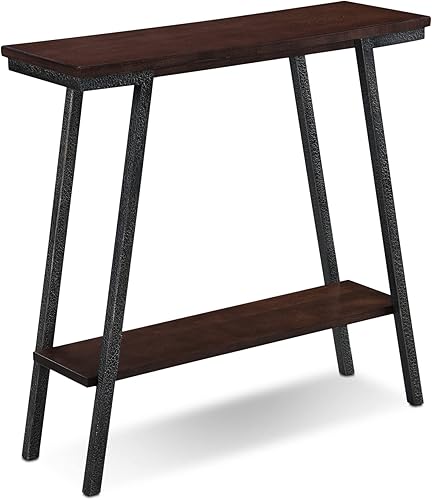 Miniatura 13 de Leick Home 214338 Empiria Mesa consola de madera con marco de metal para sala de estar, entrada, dormitorio, gris Negro lavado,Gris,Mission
