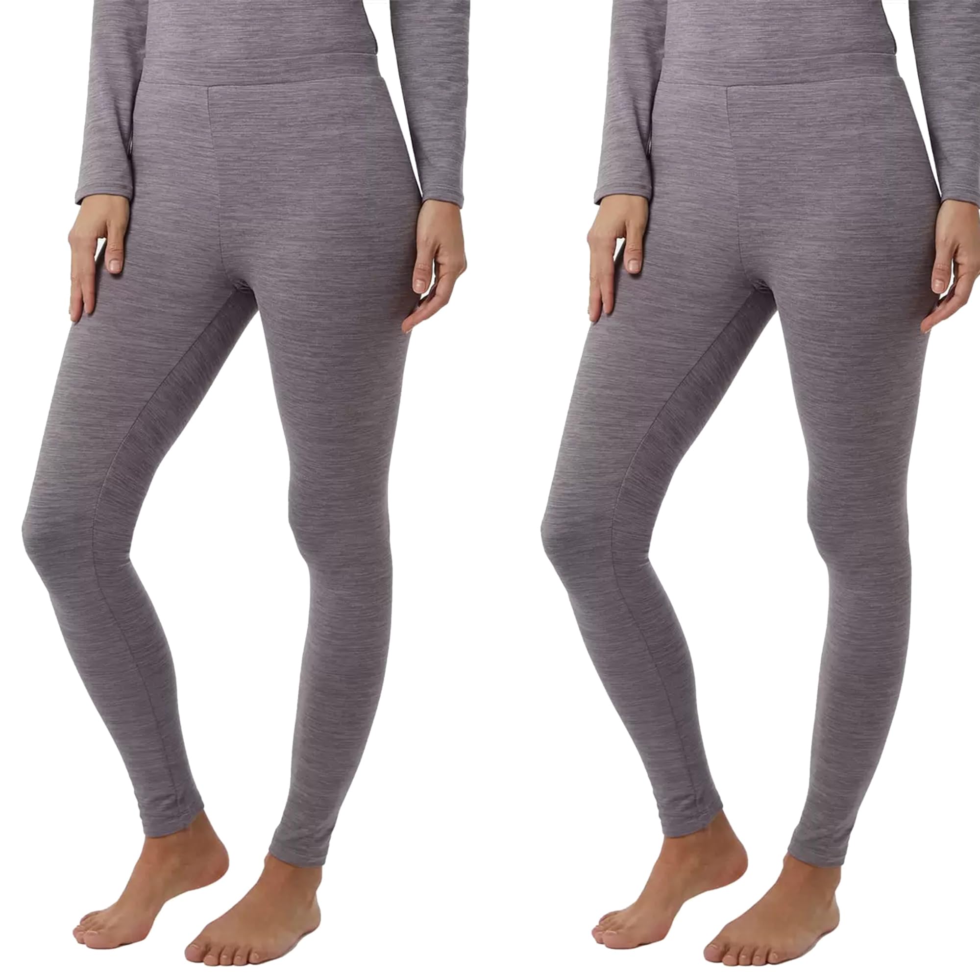 32 Degrees Heat Women's Neo Plush Thermal Base Layer Legging Multipack (UK, Alpha, XL, Regular, Regular, 2, Grey)