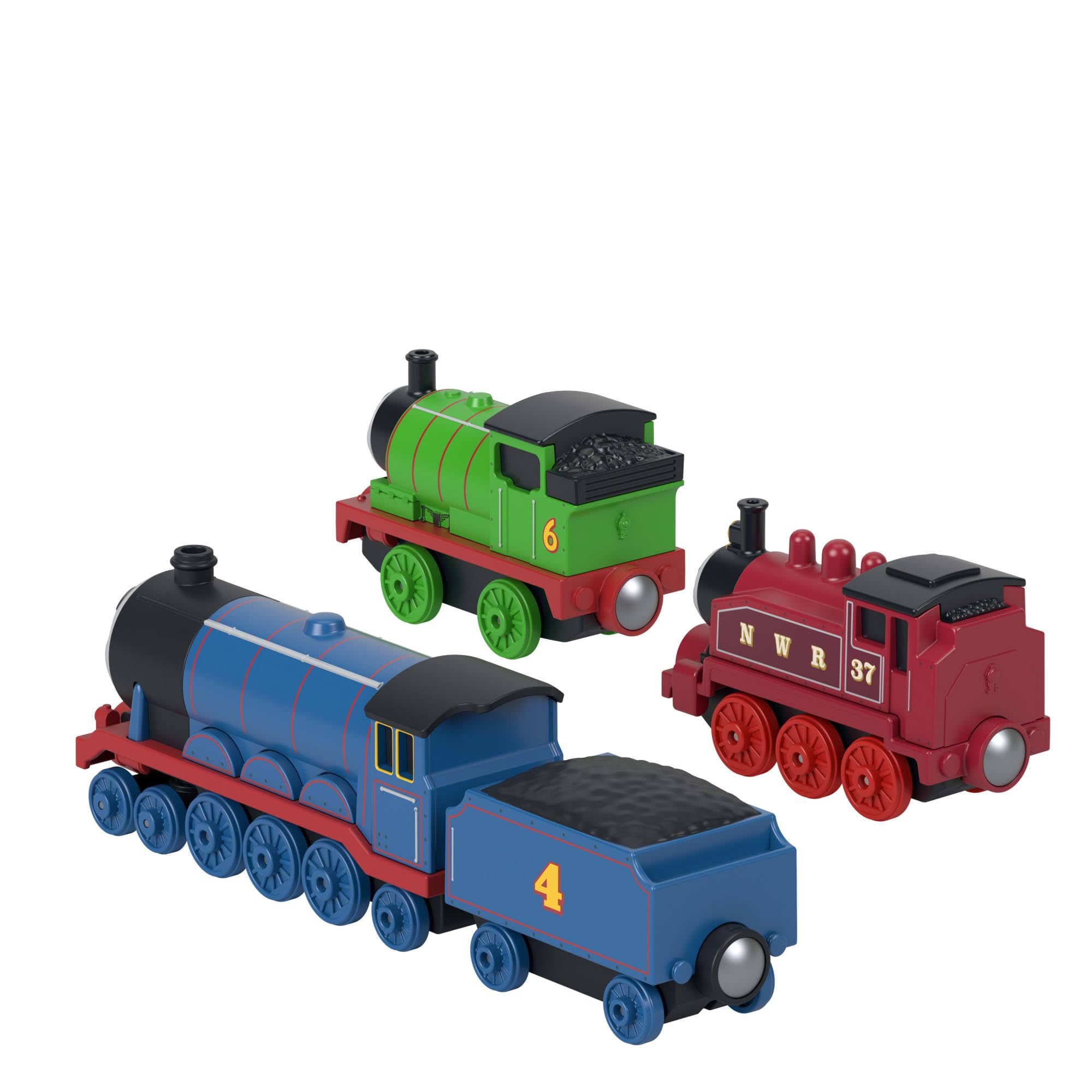Thomas & Friends - Thomas, Diesel e James, set da 3 locomotive in metallo dal design classico e con connettori magnetici, ispirate ai personaggi della serie animata, 3+ anni, JNF91