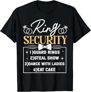 Kids Ring Security Ring Bearer Boys Wedding Party Marriage T-Shirt