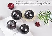 Vista 23 de AMOYSTONE Bola de aventurina azul Natural Cuarzo Cuarzo Cristal Esfera Piedra Bola con Base de Madera