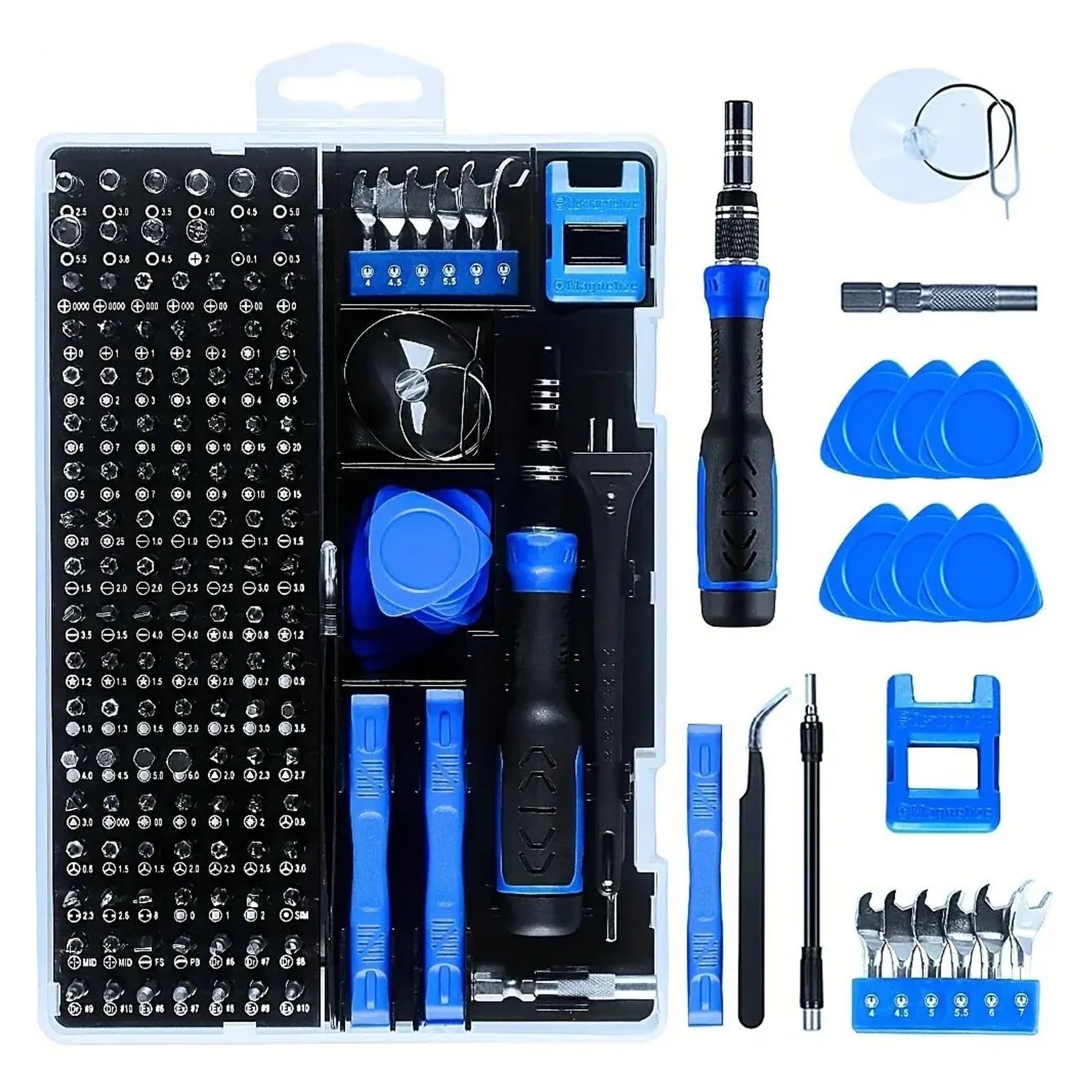 Juego De Destornilladores Precisión 160 En 1, Kit Herramientas Reparación Multifunción, Puntas Destornillador Magnético Con Cepillo Limpieza, Pinzas Y Palanca Bien Fabricadas Uso Versátil