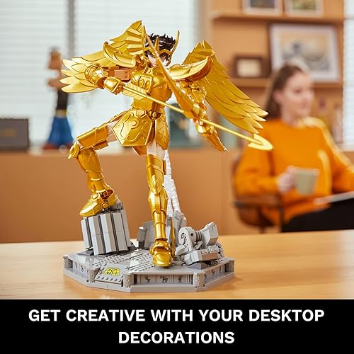 Miniatura 4 de Pantasy Saint Seiya - Kit de construcción de nivel de figura de acción de Sagitario Aiolos para adultos, modelo coleccionable de arte creativo para