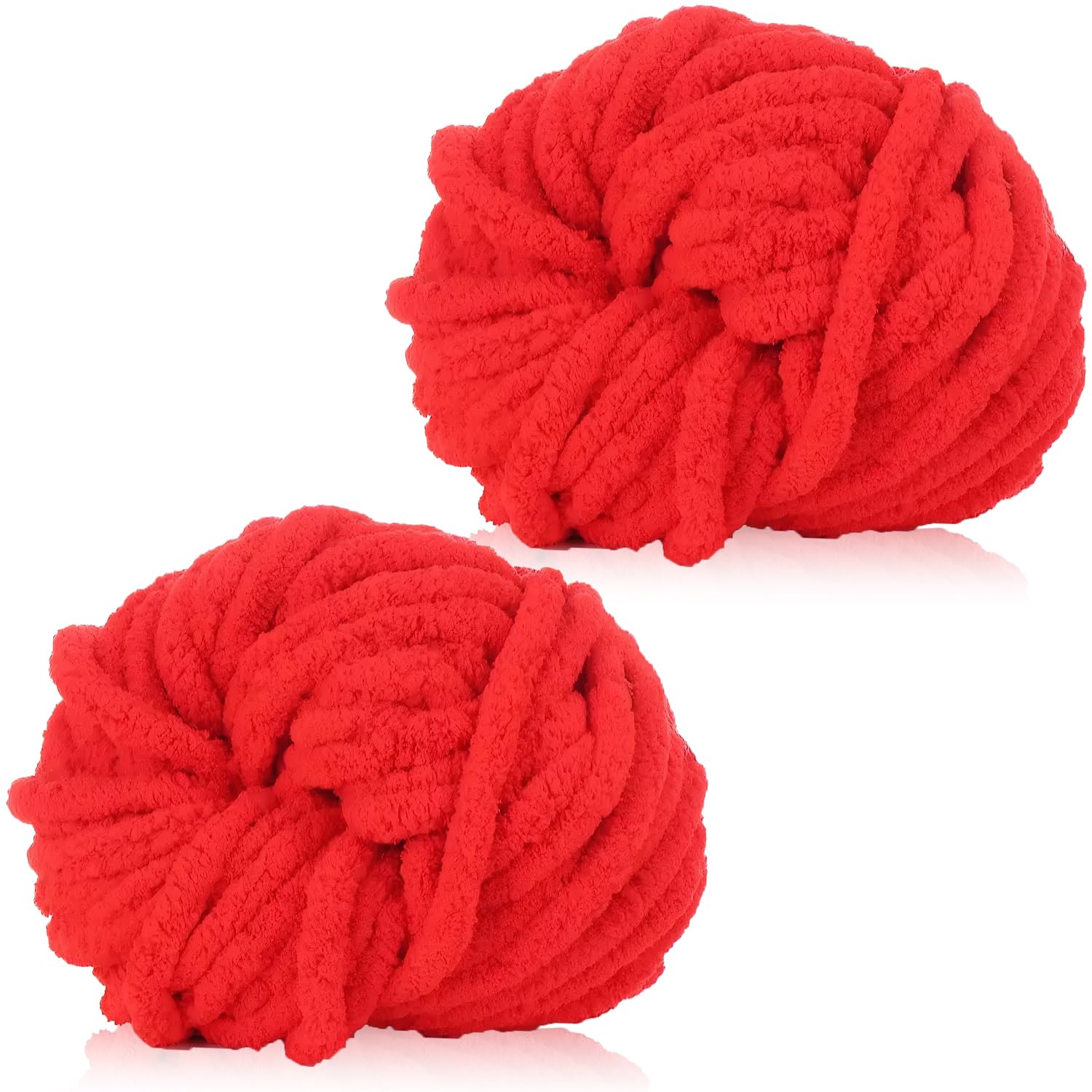 Chunky Knitting Wool 250g×2,Chenille Yarn for Crocheting&Knitting,Chunky Yarn for Crochet,Thick Wool for Blanket,Cushion,Pet Beds,Bags,Hats,Scarves