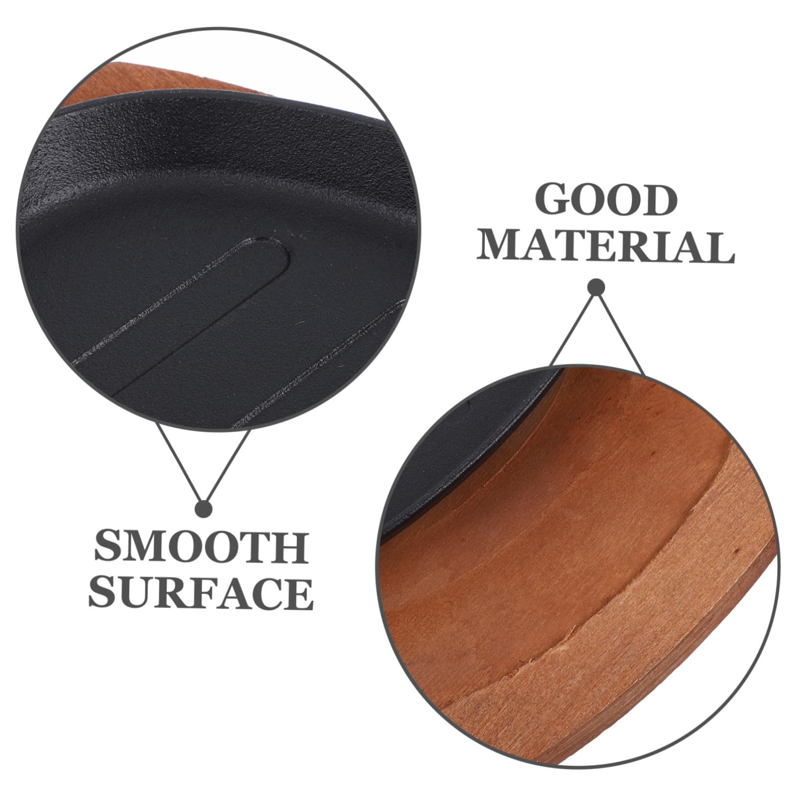 Plancha de Hierro Fundido para Bistec con Base de Madera Superficie Lisa y Fácil de Limpiar Adecuado para Freír Papas y Asar Carnes en Casa